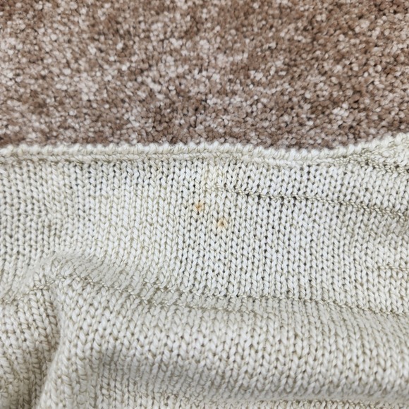 Susan Bristol Floral Embroidered Beaded Cardigan Shell Buttons Natural Multi L - Picture 5 of 11